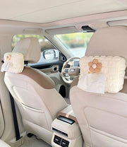 車用ティッシュケース 車載用ティッシュケース ティッシュケース ティッシュカバー ティッシュホルダー 車用品 カー用品 カー雑貨 車内グッズ フラワー かわいい シンプル