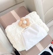 車用ティッシュケース 車載用ティッシュケース ティッシュケース ティッシュカバー ティッシュホルダー 車用品 カー用品 カー雑貨 車内グッズ フラワー かわいい シンプル
