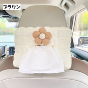 車用ティッシュケース 車載用ティッシュケース ティッシュケース ティッシュカバー ティッシュホルダー 車用品 カー用品 カー雑貨 車内グッズ フラワー かわいい シンプル