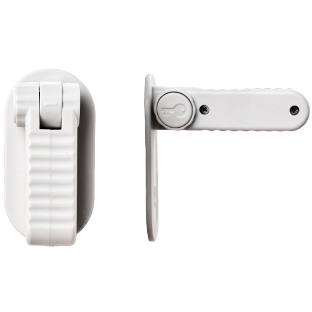 ドアノブ用チャイルドロック 2個セット ベビー用品 ペット用品 ホワイト 取り付け簡単 ペット脱走防止 ケガ防止