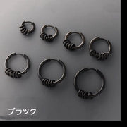 フープピアス リングピアス アクセサリー ユニセックス レディース メンズ 片耳用 サークル 円形 ブラック シルバーカラー カラフル シンプル おしゃれ ギフト 記念日 誕生日 プレゼント 贈り物 ファッション小物 女性用 男性用