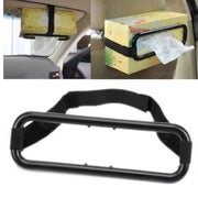 車載ティッシュケースホルダー  ティッシュカバー ティッシュホルダー 車内収納 ヘッドレスト サンバイザー ティシュ―ケース 車用品 ティッシュボックス 箱ティッシュ ちり紙 車載グッズ  シンプル おしゃれ 収納グッズ 車内インテリア カーアクセサリー 自動車 カー用品 内装用品 ドライブ 内装 汎用 ブラック 黒 固定 取り付け簡単