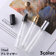 アトマイザー 詰め替え容器 スプレー ボトル 15ml クリア 香水 無地 シンプル 持ち運び お出かけ 旅行 整理 収納 少量 入れ物