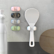 しゃもじホルダー しゃもじ立て 単品 1個 粘着式 貼り付け キッチン用品 炊飯器 調理道具 小物収納 引っ掛け収納 フック 無地 単色 シンプル 簡単 便利