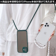 iPhoneケース カバー スマホケース ストラップ付き 首掛け 肩掛け 軽量 マットクリア つや消し 耐衝撃 背面 カメラ保護