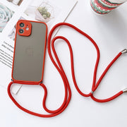 iPhoneケース カバー スマホケース ストラップ付き 首掛け 肩掛け 軽量 マットクリア つや消し 耐衝撃 背面 カメラ保護