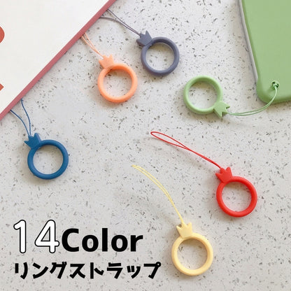 リングストラップ スマホリング 落下防止 スマホアクセサリー 王冠 無地 商品画像
