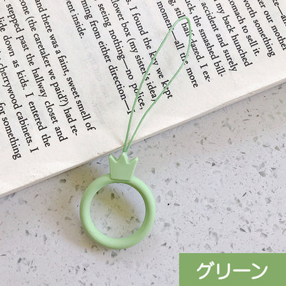 リングストラップ スマホリング 落下防止 スマホアクセサリー 王冠 無地 商品画像4