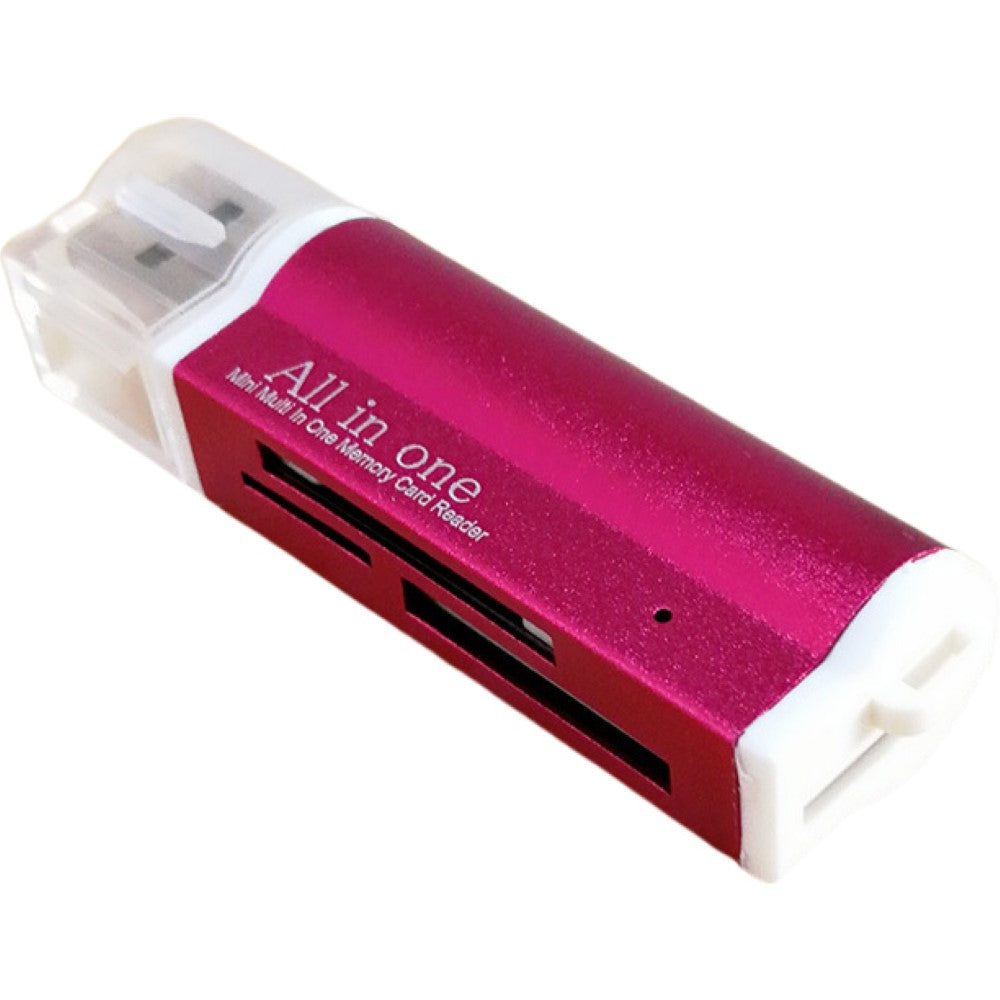 外付けメモリカードリーダー マルチカードリーダー 多機能 カードリーダー 4in1 USB2.0 データ転送 SDカード SDHC MicroSD TF M2 MS MMC マイクロSD 小型 持ち運び コンパクト パソコン周辺機器