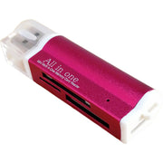外付けメモリカードリーダー マルチカードリーダー 多機能 カードリーダー 4in1 USB2.0 データ転送 SDカード SDHC MicroSD TF M2 MS MMC マイクロSD 小型 持ち運び コンパクト パソコン周辺機器