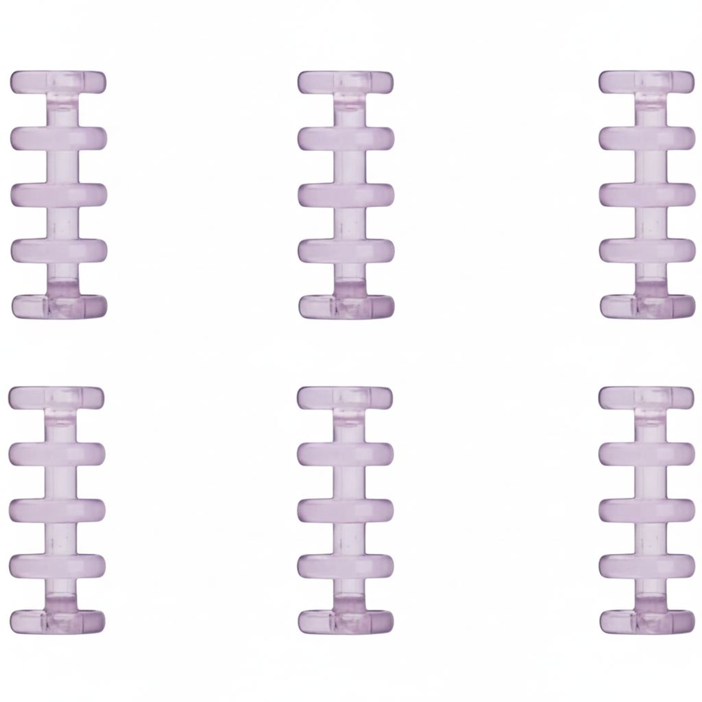 ルーズリーフリング ルーズリング バインダーリング ルーズリーフ リング 6個セット パープル バリエーション画像