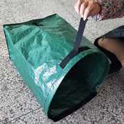 枝葉ちり取りフゴ 折りたたみ バケツ ガーデニング用具 無地 集草バッグ 収穫袋 庭掃除 除草 園芸 剪定 落葉拾い コンパクト収納 シンプル 持ち運び便利 大容量 生活雑貨 グリーン 緑