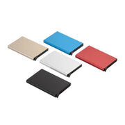 カードケース カード入れ スキミング防止 磁気防止 RFID ワンタッチ式 薄型 クレジットカードケース カードホルダー キャッシュカード ICカード ポップアップ式 旅行 ショッピング ビジネス 無地 単色 持ち運び コンパクト 赤 黒 金色 灰 青 銀色 紫