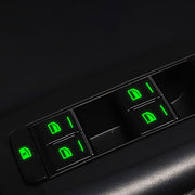 蓄光ステッカー パワーウインドウスイッチ用 カー用品 夜光 夜間 暗闇 光る 見やすい 視認 目印 シール 車内 内装 窓 ボタン カスタム シンプル