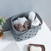 お風呂バスケット かご カゴ 手提げ 持ち手付き 小物入れ 小物収納 防水 プラスチック 通気性 温泉 スパ ジム 多用途 持ち運び シンプル ハート 可愛い 浴室 洗面所 整理用品 バス用品