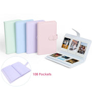 フォトアルバム フォトホルダー チェキ帳 ポケット式 instax mini チェキフィルム インスタックスミニ 108枚 大容量 コンパクト 手帳タイプ 写真 かわいい おしゃれ