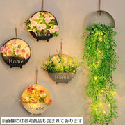 アートフラワー 造花 ライト付き 壁掛け フェイクグリーン フラワーポット 吊るす 飾り インテリア 壁面装飾 おしゃれ かわいい 北欧風