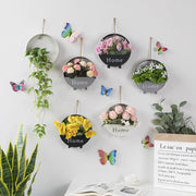 アートフラワー 造花 ライト付き 壁掛け フェイクグリーン フラワーポット 吊るす 飾り インテリア 壁面装飾 おしゃれ かわいい 北欧風