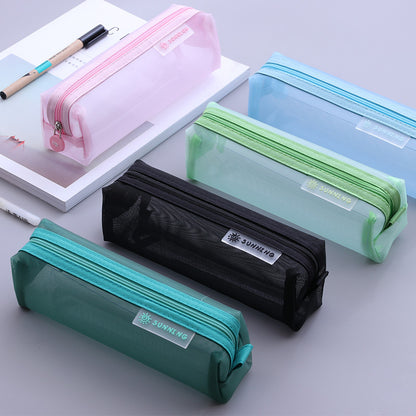 ペンケース 筆箱 文房具入れ ペン入れ メッシュ 軽量 商品画像2