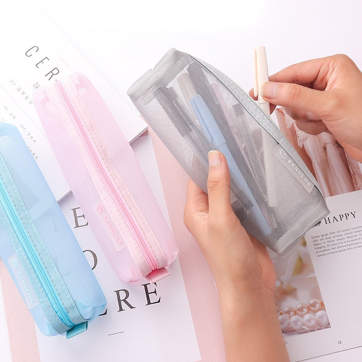 ペンケース 筆箱 文房具入れ ペン入れ メッシュ 軽量 商品画像4
