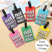 ネームタグ ラゲージタグ トラベルタグ シリコン バッグ用アクセサリー 旅行用品 荷物タグ ネームホルダー ラゲッジタグ 英文 ベルト 取付け簡単 四角形 紛失対策 迷子 おしゃれ