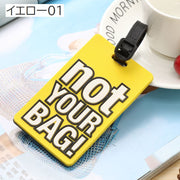 ネームタグ ラゲージタグ トラベルタグ シリコン バッグ用アクセサリー 旅行用品 荷物タグ ネームホルダー ラゲッジタグ 英文 ベルト 取付け簡単 四角形 紛失対策 迷子 おしゃれ