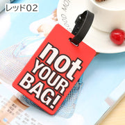 ネームタグ ラゲージタグ トラベルタグ シリコン バッグ用アクセサリー 旅行用品 荷物タグ ネームホルダー ラゲッジタグ 英文 ベルト 取付け簡単 四角形 紛失対策 迷子 おしゃれ