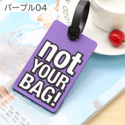 ネームタグ ラゲージタグ トラベルタグ シリコン バッグ用アクセサリー 旅行用品 荷物タグ ネームホルダー ラゲッジタグ 英文 ベルト 取付け簡単 四角形 紛失対策 迷子 おしゃれ