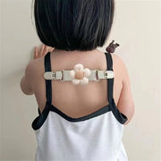 肩紐 ずれ防止 サロペットクリップ サスペンダー ズレ落ち防止クリップ ベビー キッズ 子供用 花 フラワー オーバーオール 肩紐 肩ひも 固定クリップ ショルダーストラップ 滑り落ち防止 ベビー服 女の子 おしゃれ かわいい ズボン パンツ ジャンパースカート つなぎ