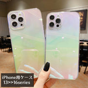 iPhone用ケース スマートフォンケース スマホカバー オーロラカラー 汎用型ケース 透け感 透明 クリア アイフォンケース シンプル iPhone16 iPhone16Pro iPhone15 15Pro  iPhone13 13Pro 13ProMax iPhone14 14Pro  背面保護 傷防止 おしゃれ かわいい ユニセックス レディース メンズ 女性 男性 アイフォーン用