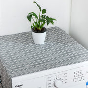 ダストカバー 家電用品 フラワー 三角 ベージュ グレー シンプル ホコリ除け 汚れ防止 かわいい オシャレ 冷蔵庫 洗濯機
