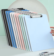 クリップボード A4 バインダー クリップファイル シンプル 無地 縦型 タテ型 挟む 事務用品 文房具 会議 ビジネス オフィス 学校 ピンク 黒 白