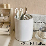 キッチン用品スタンド 回転 壁掛け 置き型 カラトリー スプーン フォーク お箸 立て 包丁 調理小道具 収納 キッチンアイテム シンプル 便利