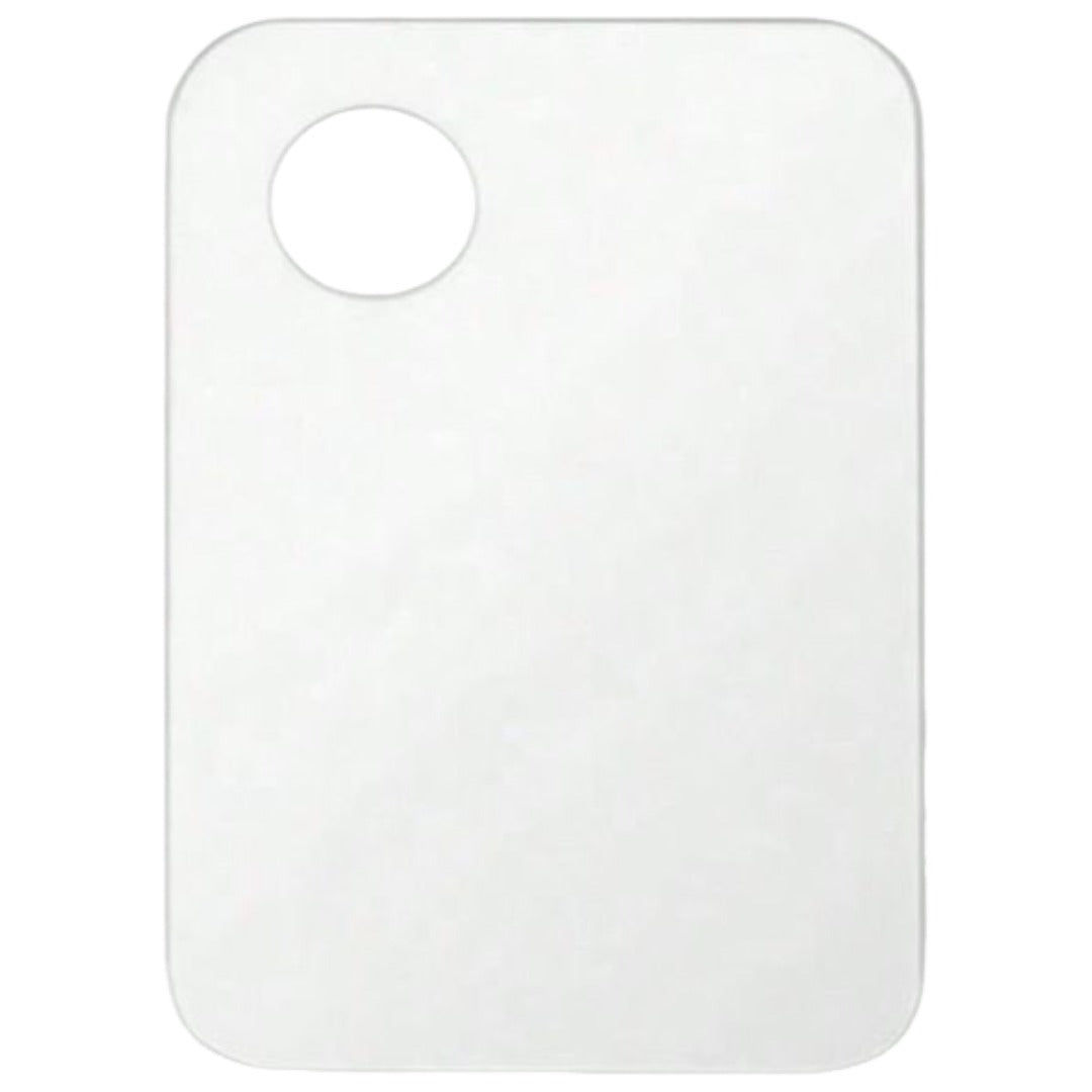 メイクアップパレット ゆび穴付き カラーブレンド ミキシング クリア 透明 長方形10×8cm バリエーション画像
