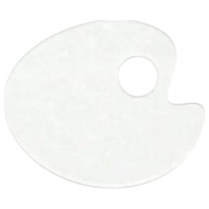 メイクアップパレット ゆび穴付き カラーブレンド ミキシング クリア 透明 楕円形10cm バリエーション画像