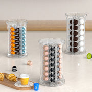 コーヒーカプセルホルダー カプセルホルダー カプセルスタンド コーヒーカプセル 収納 ラック 透明 クリア 回転式 360度回転 スライド 省スペース オフィス 家庭 会社