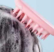 シャンプーブラシ 柄付き 洗髪ブラシ ヘアブラシ バスグッズ バス用品 お風呂 頭皮ケア スカルプケア ハンドル付き シャワー おしゃれ 簡単 便利