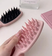 シャンプーブラシ 柄付き 洗髪ブラシ ヘアブラシ バスグッズ バス用品 お風呂 頭皮ケア スカルプケア ハンドル付き シャワー おしゃれ 簡単 便利
