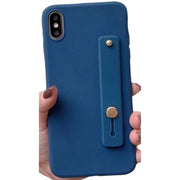 スマホケース スマホカバー 落下防止ベルト付き スタンド機能 iPhone対応 マット調 シリコン スマホバンド ホールドベルト おしゃれ かわいい アイフォン対応 携帯ケース 保護ケース 背面保護 傷防止