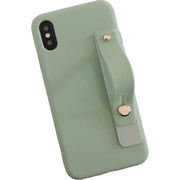 スマホケース スマホカバー 落下防止ベルト付き スタンド機能 iPhone対応 マット調 シリコン スマホバンド ホールドベルト おしゃれ かわいい アイフォン対応 携帯ケース 保護ケース 背面保護 傷防止