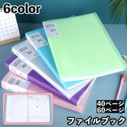 ファイルブック ファイルケース ドキュメントファイル A4 20ページ 30ページ 書類ケース プリント整理 持ち運び クリアポケット 収納 日用品雑貨