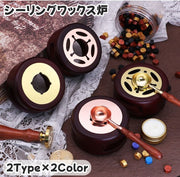 シーリングワックス炉 単品 シーリングスタンプ用品 キャンドルホルダー 封蝋 ろうそく 木目 円形 円柱 3点支柱 メルトポット 溶解 DIY ハンドメイド デコレーション 手紙 手帳 カード お便り レトロ お洒落 かわいい アンティーク調