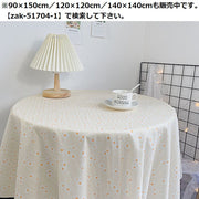 テーブルクロス 80×120cm 90cm角 食卓カバー テーブルマット 長方形 正方形 洗える 花 フラワー デイジー 雛菊