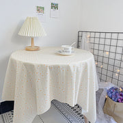 テーブルクロス 80×120cm 90cm角 食卓カバー テーブルマット 長方形 正方形 洗える 花 フラワー デイジー 雛菊