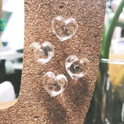 画鋲 50個入り ハート 押しピン がびょう クリア 透明 カラフル 便利 かわいい おしゃれ 壁面装飾 ポスター 文房具