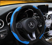 ハンドルカバー ステアリングカバー 車用品 カー用品 D型 O型 シンプル かっこいい バイカラー グリップ付き カーアクセサリー