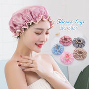 シャワーキャップ ヘアキャップ バスキャップ 大人用 浴用帽子 バス用品 お風呂 入浴 洗顔 防水 レディース おしゃれ かわいい フリル 上品 ゴム ぼうし かぶる 温泉 旅行 女性用 婦人用