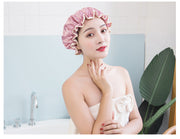 シャワーキャップ ヘアキャップ バスキャップ 大人用 浴用帽子 バス用品 お風呂 入浴 洗顔 防水 レディース おしゃれ かわいい フリル 上品 ゴム ぼうし かぶる 温泉 旅行 女性用 婦人用