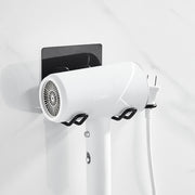 ドライヤーホルダー ドライヤーラック 壁掛け 壁面収納 両面テープ 接着 穴あけ不要 洗面所 脱衣所 バスルーム 取り付け簡単 省スペース コンパクト シンプル スタイリッシュ 収納力 便利