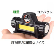 ヘッドライト ヘッドランプ 高輝度 USB充電式 LED リチウム アウトドア 釣り 登山 キャンプ 災害時 作業用 車修理 屋外